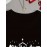 Women's Long Sleeve T-Shirt - Black Round Neck Casual Polyester Top with Geometric Applique Design, Machine Washable Holiday Apparel for Autumn Winter, Festive Clothing, Festive Design, Detailed Embroidery