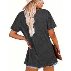 [Plus Size Christmas Tee] Plus Size Women's Christmas Baking Crew Graphic T-Shirt - Festive Gingerbread & Santa Design, 