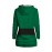 Plus Size - Women'S Festive Christmas Hoodie - Cozy Long Sleeve Pullover with Santa & Candy Cane Design, Green, Casual Holiday Sweatshirt for Cold Weather, Christmas Clothes