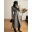 [Double Row Button Windbreaker Jacket] Temperament Double Row Button Long Windbreaker Jacket