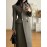 [Double Row Button Windbreaker Jacket] Temperament Double Row Button Long Windbreaker Jacket