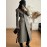 [Double Row Button Windbreaker Jacket] Temperament Double Row Button Long Windbreaker Jacket