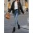 Women's Elegant Lightweight Jacket - Navy Blue Non-Stretch Coat, Machine Washable Outerwear for Office, Formal Events & Everyday Chic - Spring/Fall Transitional Clothing, Office Wear, Sophisticated Style, Structured Fit, Stylish Coat, Stylish Wardrobe