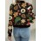 [Christmas Women's Jacket] Christmas Women's Polyester Zip-Up Jacket | Long Sleeve Round Neck Casual Coat, Festive Holiday Motifs, Relaxed Fit, Nonstretch Fabric, Durable Material, Hand Wash Only