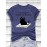 [Playful Cat T-Shirt] Lightweight & Stretchy Charming Black Cat & Book Illustration T-Shirt | Casual Crew Neck, Short Sleeve, Perfect for Spring & Summer, S-XXL, Cat Lover Gift
